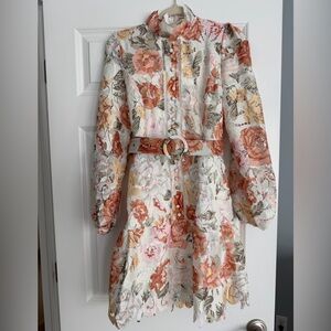 Floral Lace Dress with removable Belt- Zimmerman dupe!